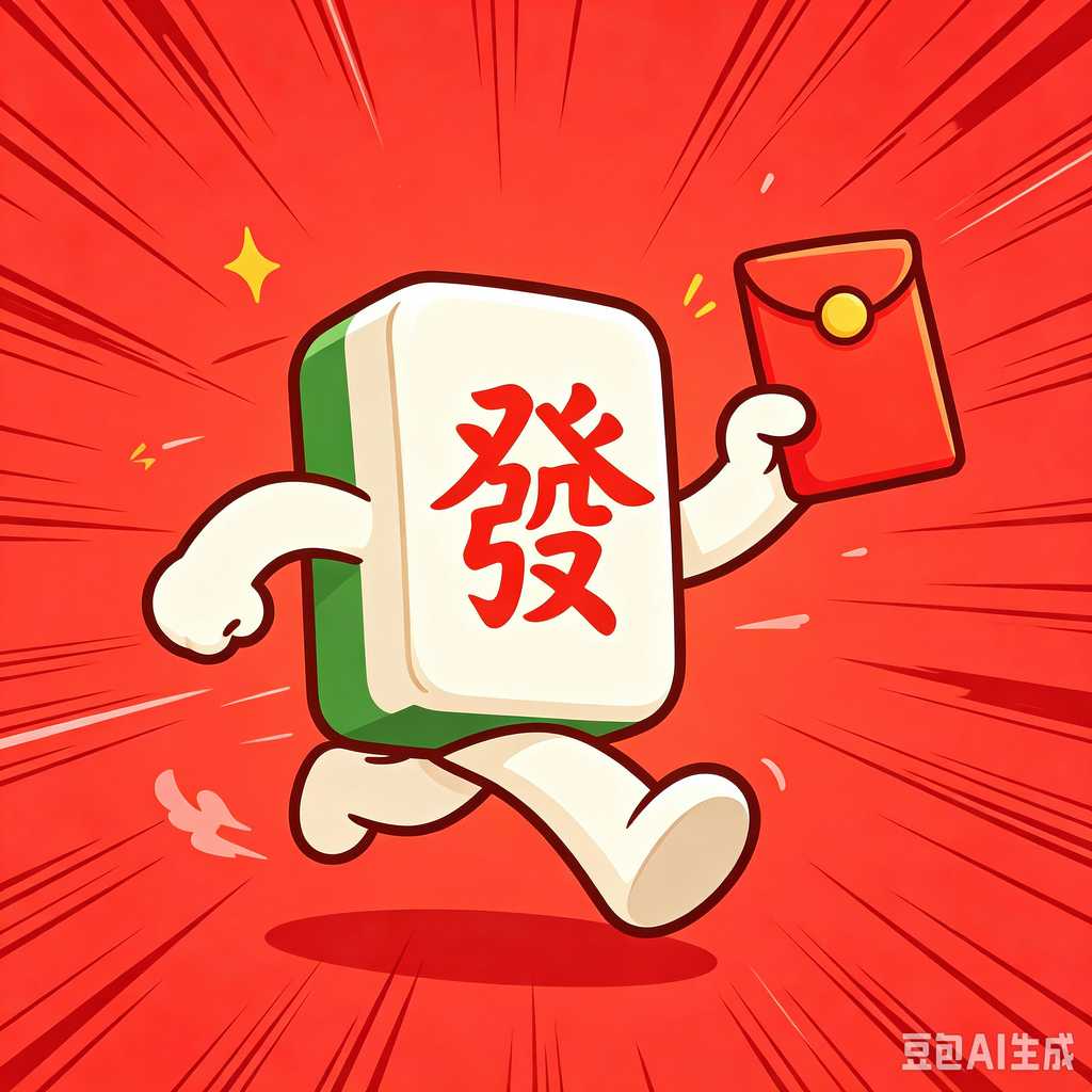 vintage text mahjong set